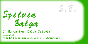 szilvia balga business card